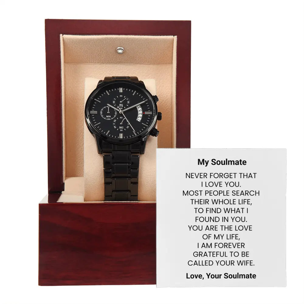 Chronograph Watch Husband Gift For Him Anniversary Gift Birthday ShineOn Fulfillment