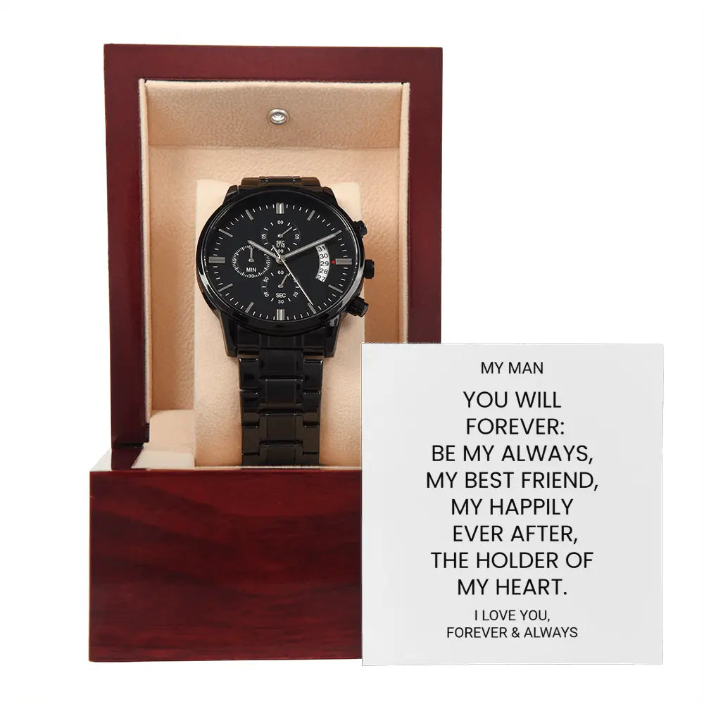 Chronograph Watch Husband Gift  For Him Anniversary Present Soulmate Birthday Gift ShineOn Fulfillment