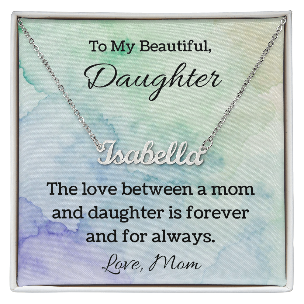 Personalized Name Necklace for Daughter - Gift from Mom