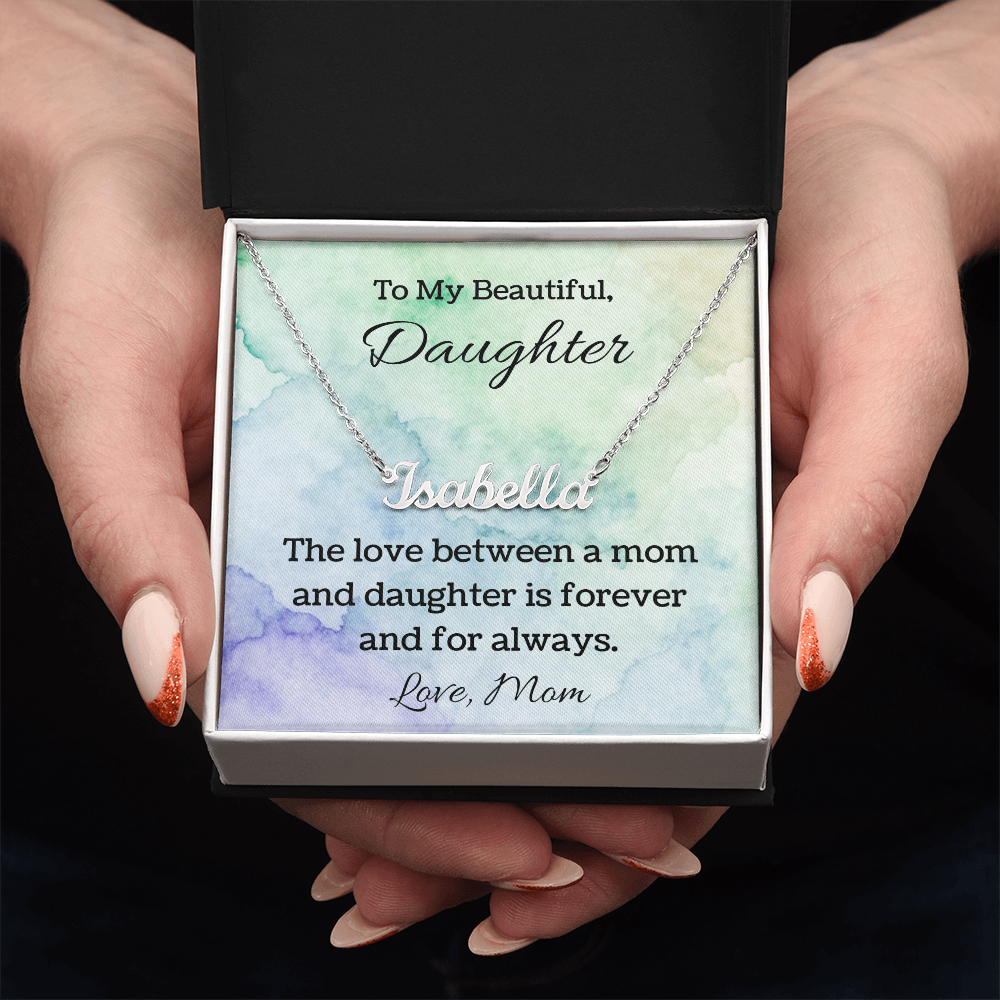 Personalized Name Necklace for Daughter - Gift from Mom