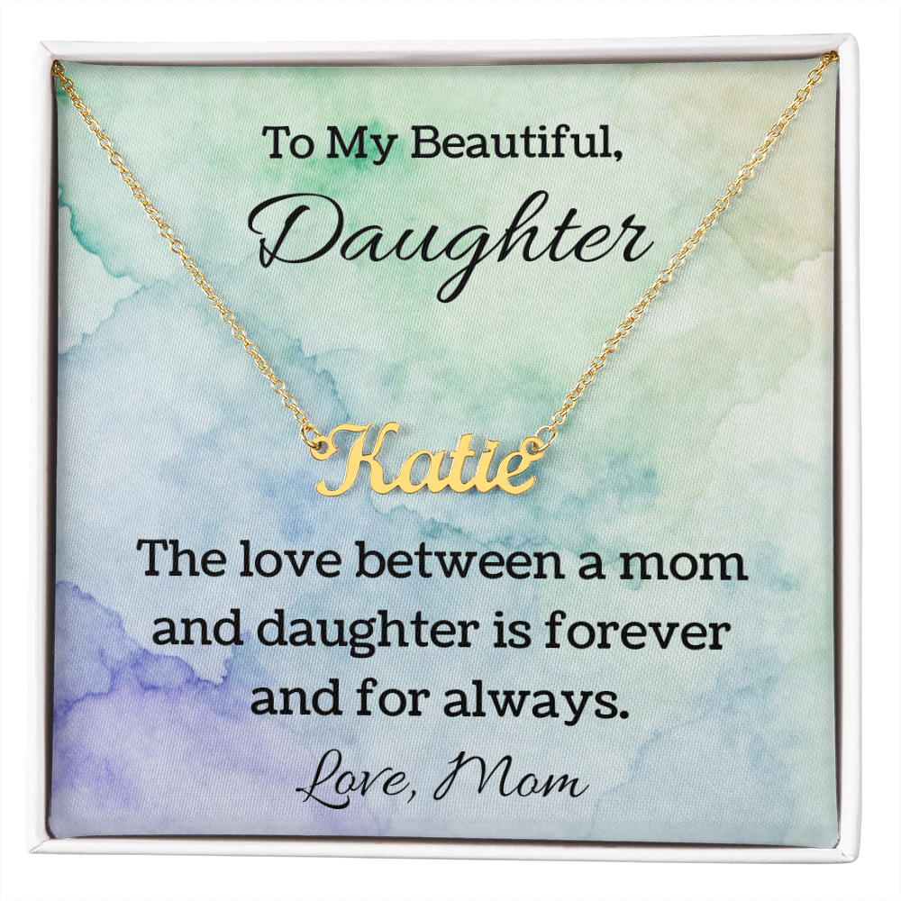 Personalized Name Necklace for Daughter - Gift from Mom