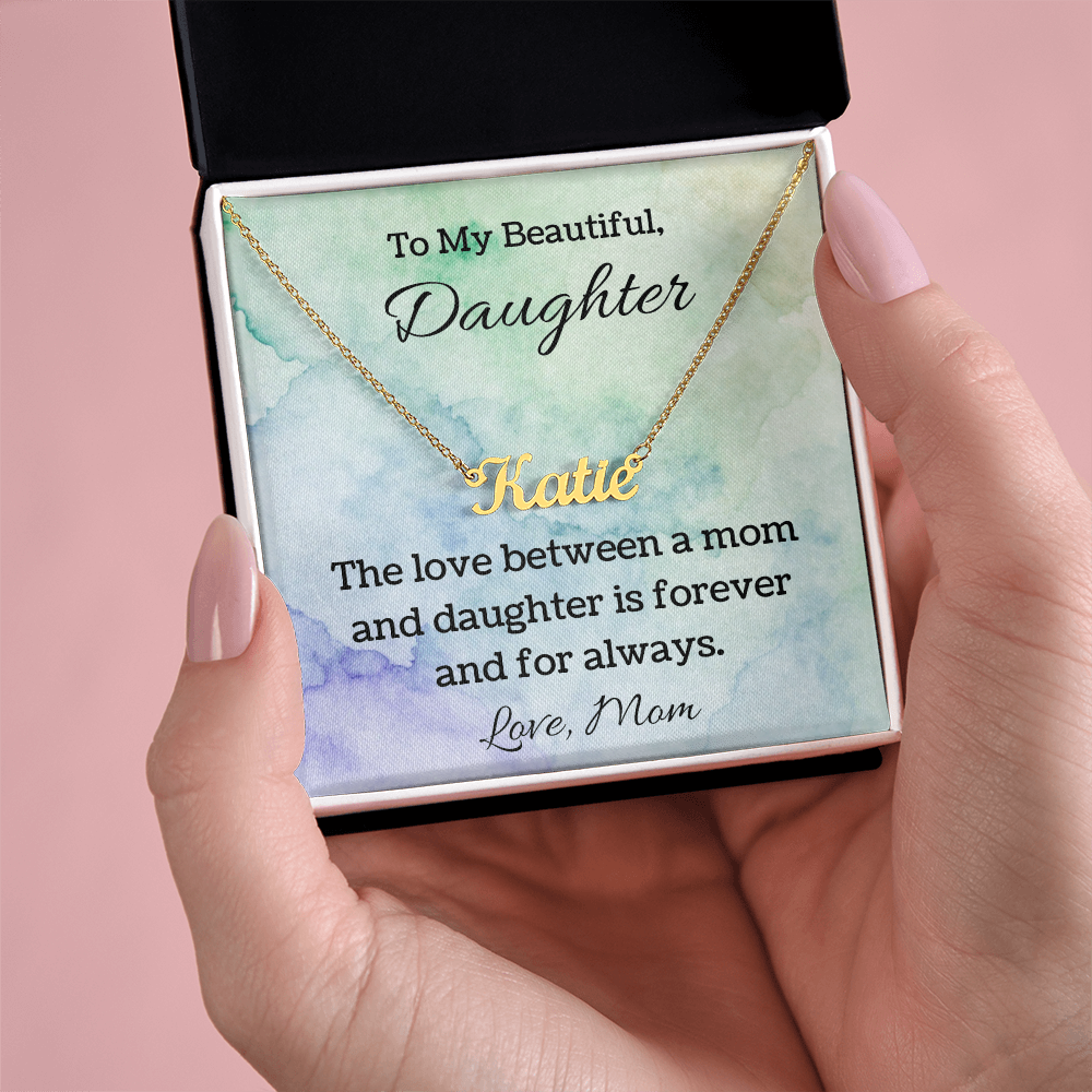 Personalized Name Necklace for Daughter - Gift from Mom