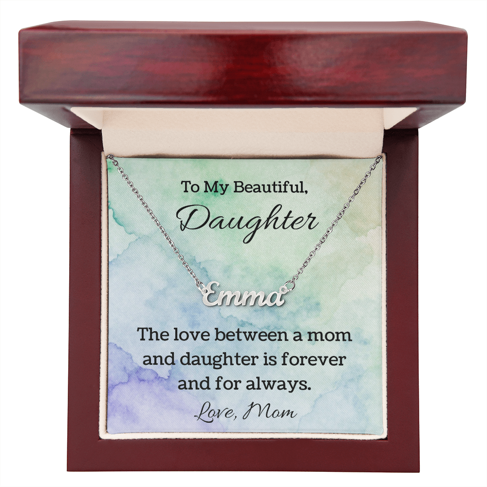 Personalized Name Necklace for Daughter - Gift from Mom