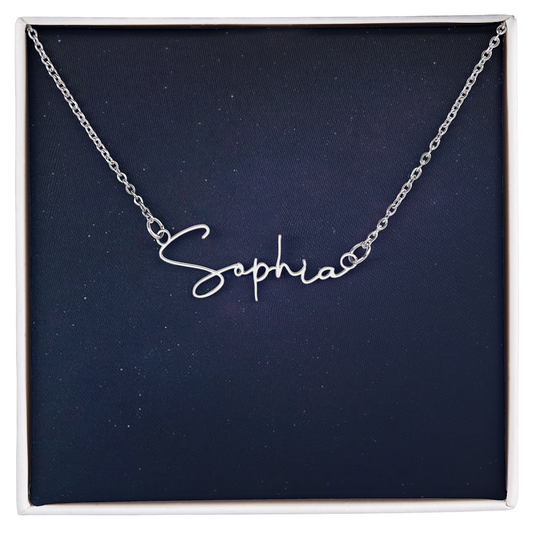 Scripted  Name Pendant Necklace Gift Yourself Or Gift For Her