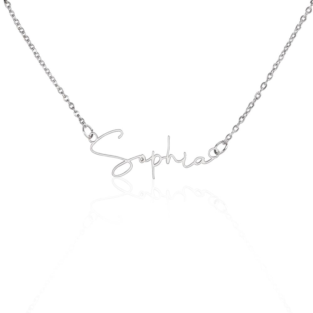 Scripted  Name Pendant Necklace Gift Yourself Or Gift For Her