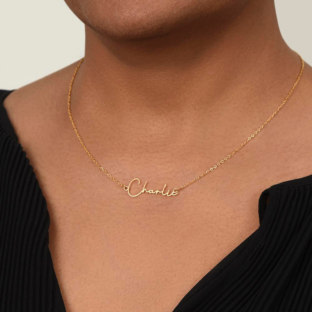 Scripted  Name Pendant Necklace Gift Yourself Or Gift For Her