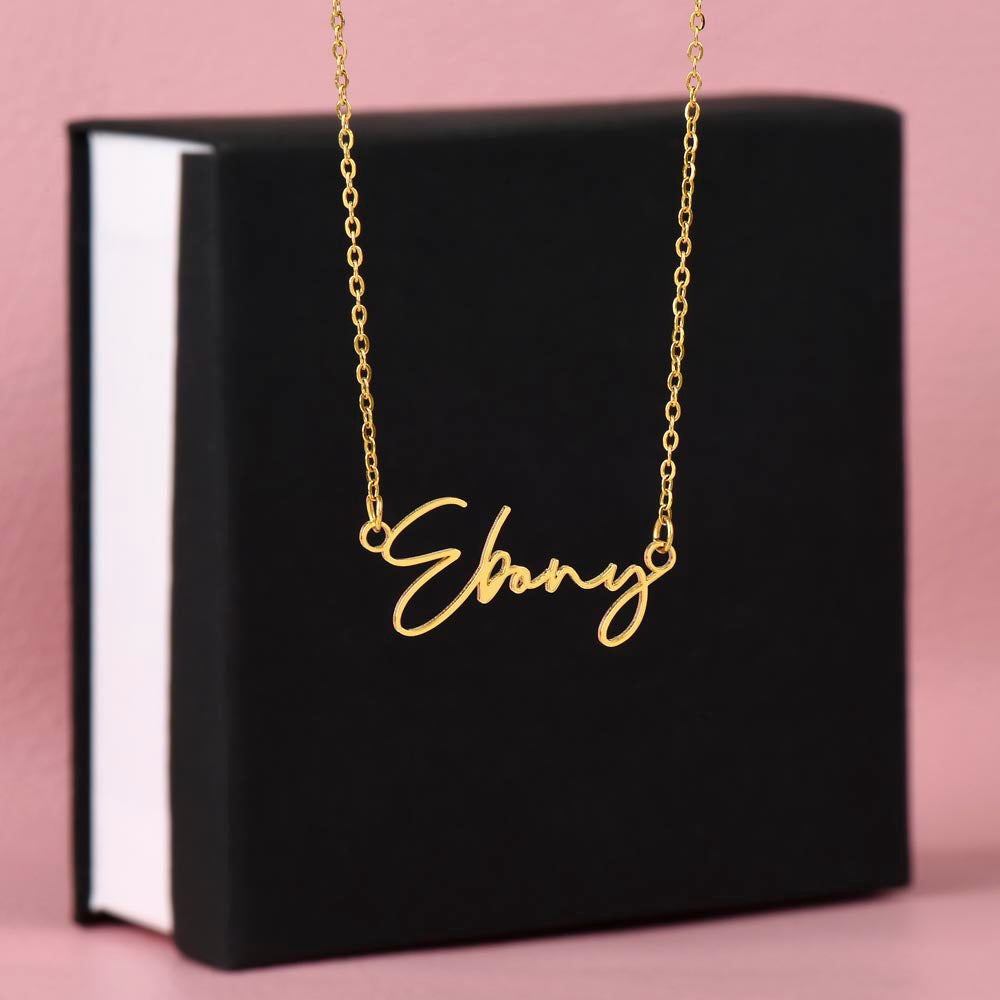 Scripted  Name Pendant Necklace Gift Yourself Or Gift For Her