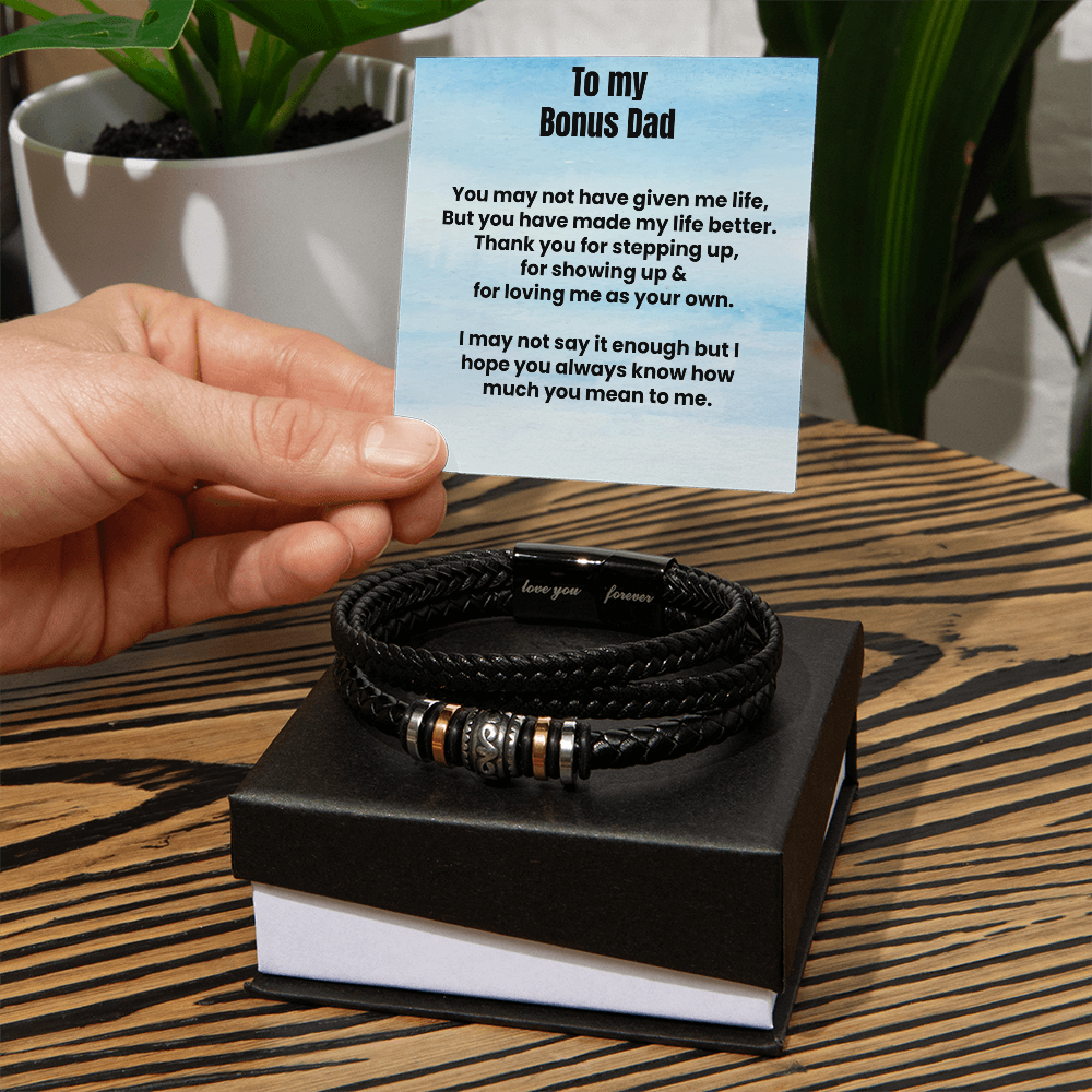 Bonus Dad Bracelet Gift Stepdad Gift For Him Father's Present