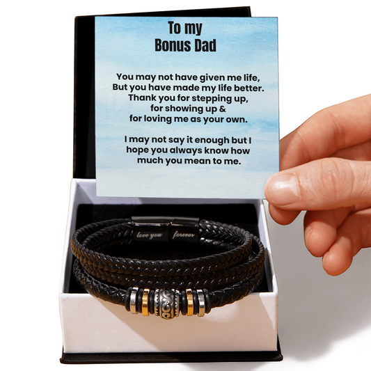 Bonus Dad Bracelet Gift Stepdad Gift For Him Father's Present