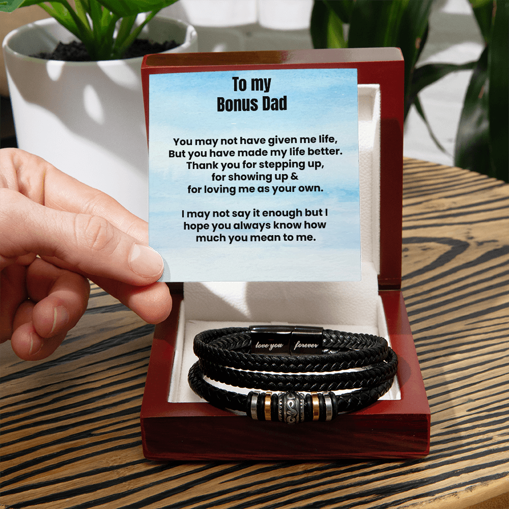 Bonus Dad Bracelet Gift Stepdad Gift For Him Father's Present