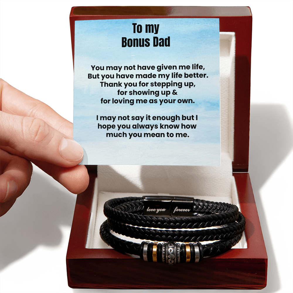 Bonus Dad Bracelet Gift Stepdad Gift For Him Father's Present