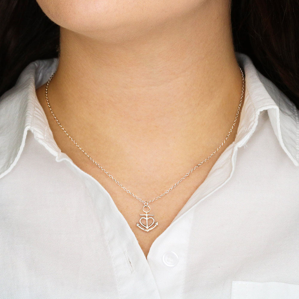 Promise Anchor Heart Shaped Pendant Gift For Her