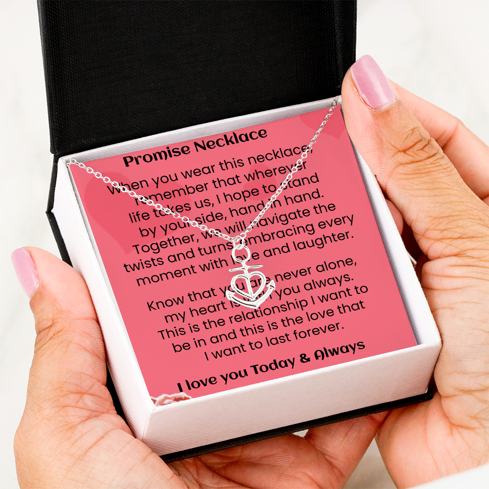 Promise Anchor Heart Shaped Pendant Gift For Her