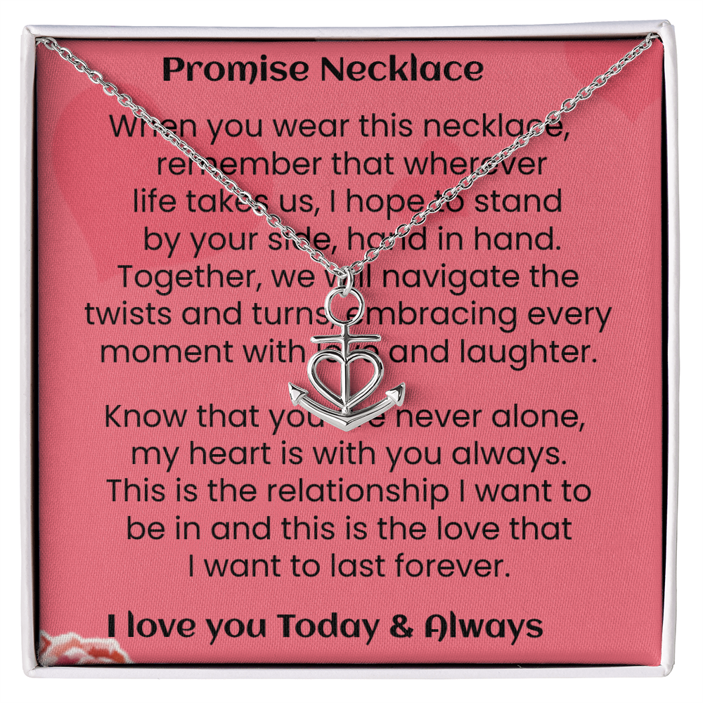 Promise Anchor Heart Shaped Pendant Gift For Her