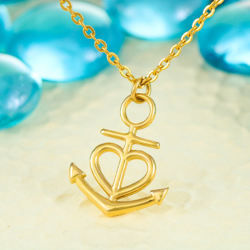 Promise Anchor Heart Shaped Pendant Gift For Her