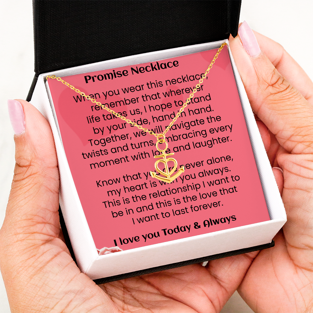 Promise Anchor Heart Shaped Pendant Gift For Her