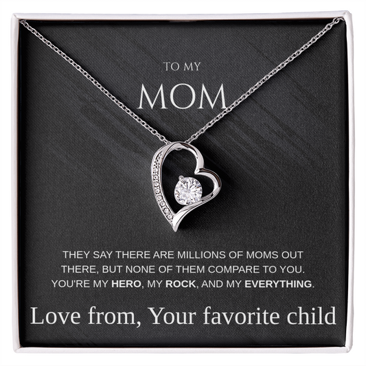 Heart Pendant Necklace Gift For Mom