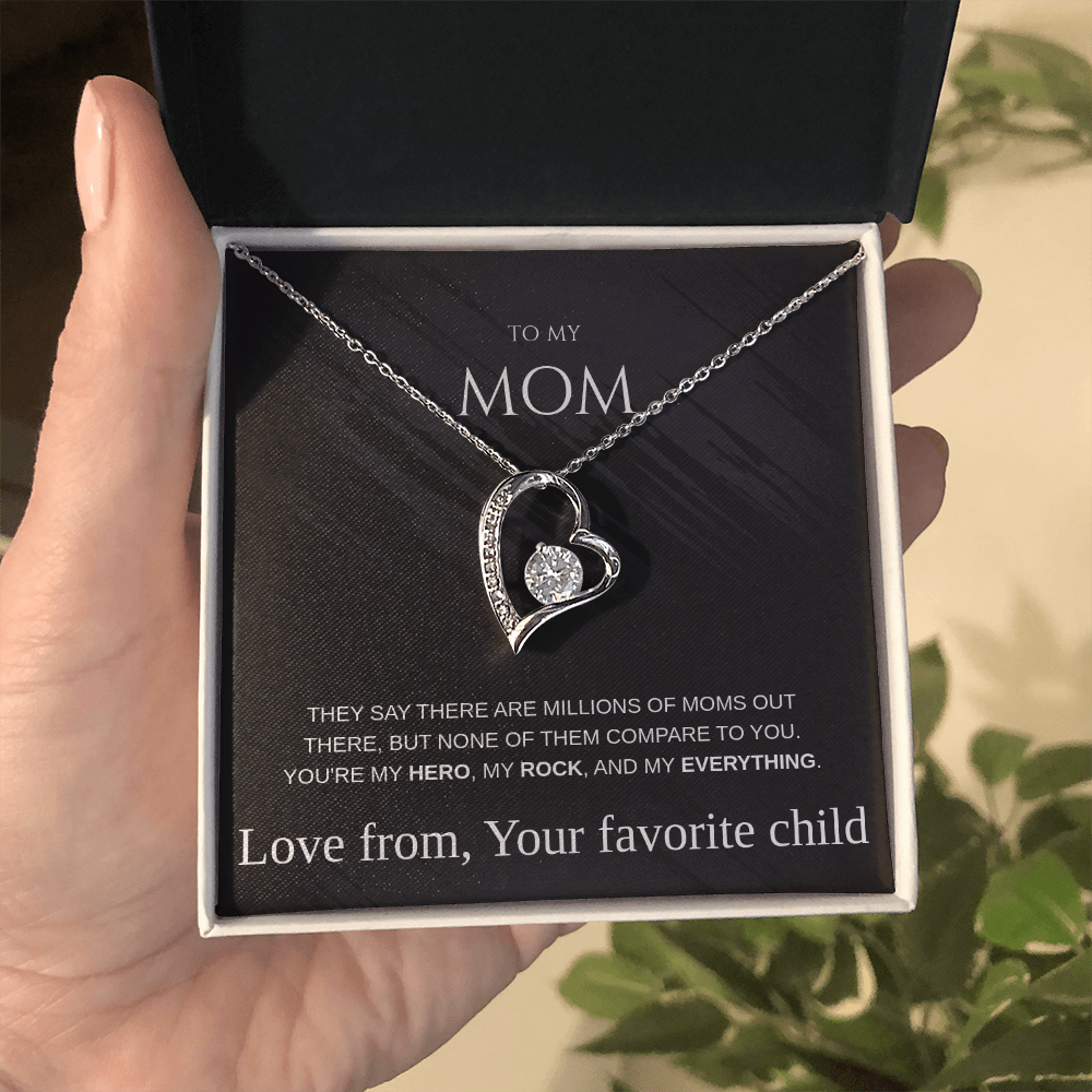 Heart Pendant Necklace Gift For Mom