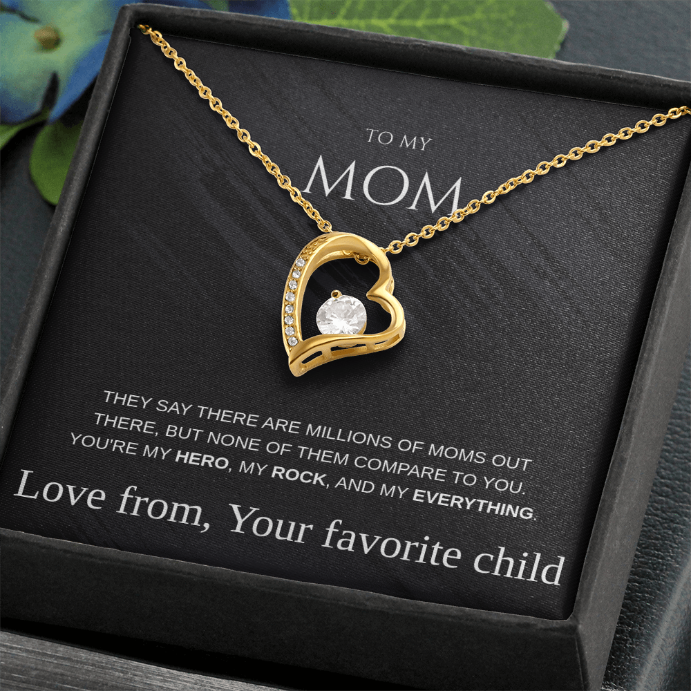 Heart Pendant Necklace Gift For Mom